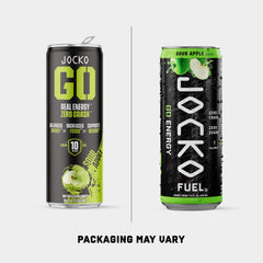 Close-up of Origin JOCKO GO bottle label highlighting no sugar formula.