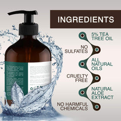 Pump dispenser in use with ORISO Tea Tree Body Wash