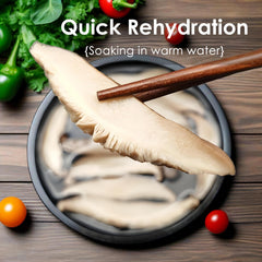 Orsky dried shiitake slices rehydration in minutes for meatier dishes