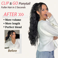 ORSUNCER drawstring ponytail extension for fuller look