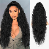 ORSUNCER ponytail extension 30inch curly black for fuller daily look