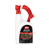 Ortho BugClear lawn spray bottle ready for hose-end use in a sunny yard.