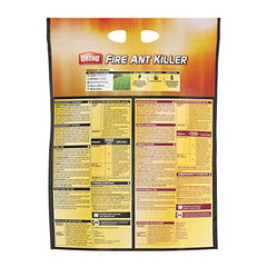 Ortho Fire Ant Killer Broadcast Granules being spread with a spreader for even lawn coverage