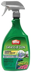 Ortho Grass B Gon spray bottle for selective weed control in gardens.