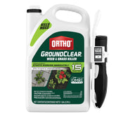 Ortho GroundClear 1 gal bottle shown for quick outdoor weed control.