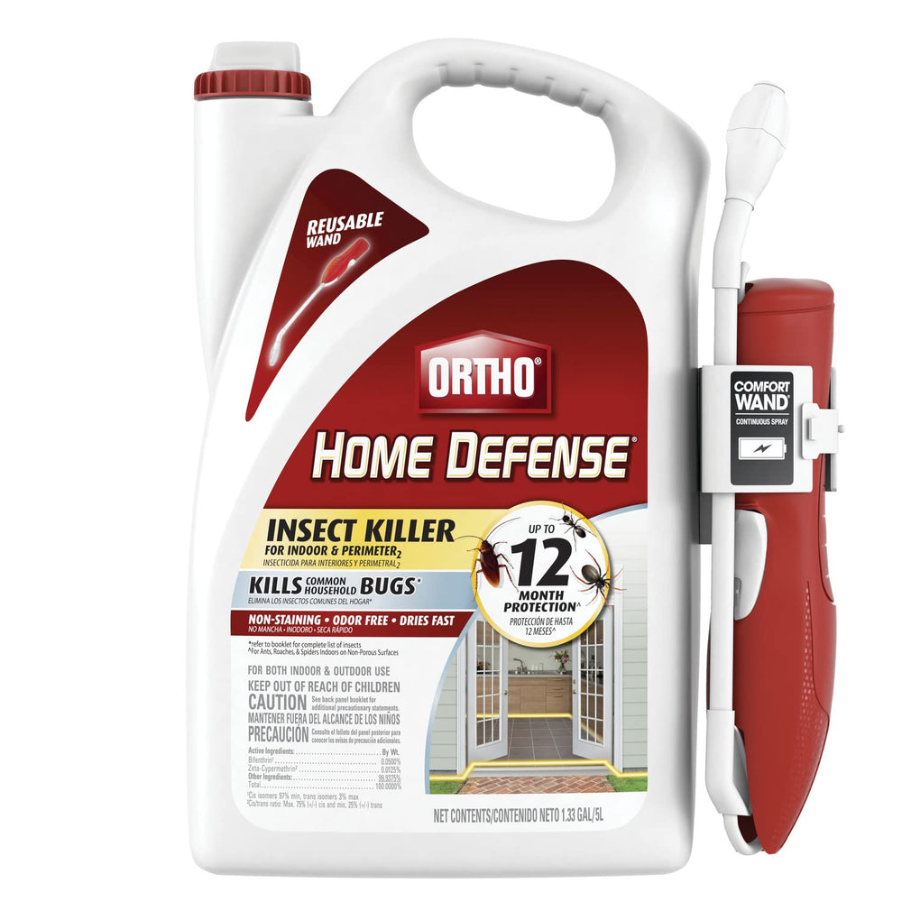 Ortho Home Defense Comfort Wand in action for easy indoor spraying.
