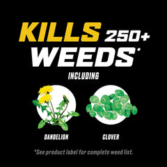 Ortho WeedClear targets dandelions and clover in a lush lawn.