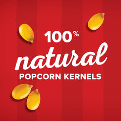 Orville Redenbacher's white kernels on a stovetop popper delivering gourmet texture.