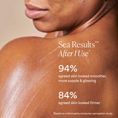 OSEA texture close-up reveals silky finish and quick absorption.