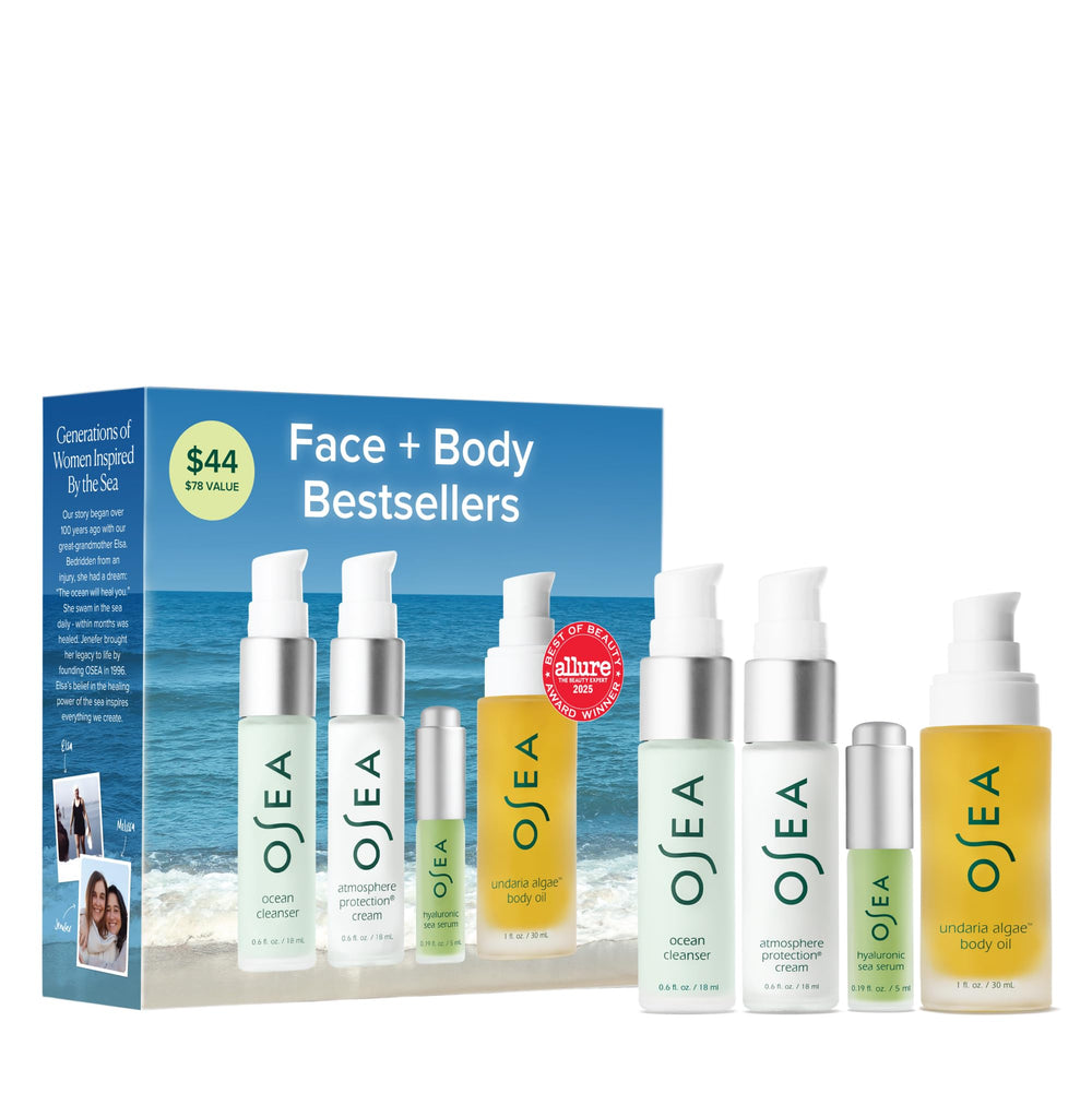 OSEA Ocean Cleanser bottle delivers gentle cleansing and mineral hydration.