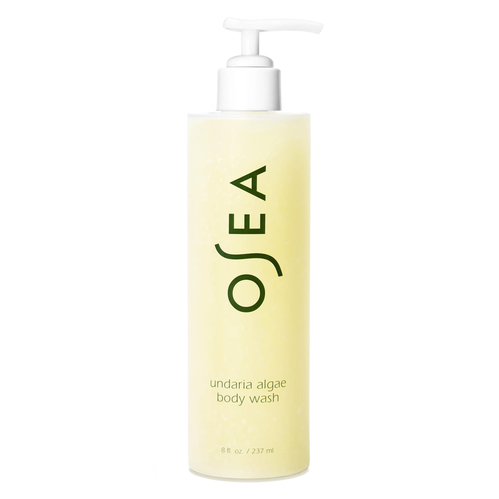OSEA Undaria Algae Body Wash bottle pour for a gentle cleanse