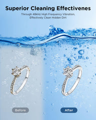 OSLTWI Ultrasonic Cleaner 48kHz technology lifts grime safely from small crevices