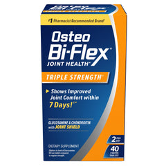 Osteo Bi-Flex Triple Strength bottle front shows joint support benefits for mobility