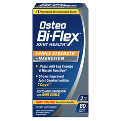 Osteo Bi-Flex triple strength bottle shows a trusted joint support routine