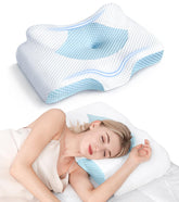 Osteo Cervical Pillow hollow center closeup shows ergonomic head support and neck alignment.