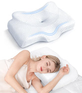 Osteo cervical pillow with hollow center supports neck alignment for comfort.