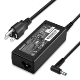 Ostrich HP 65W blue-tip front view, compact travel charger for HP laptops.