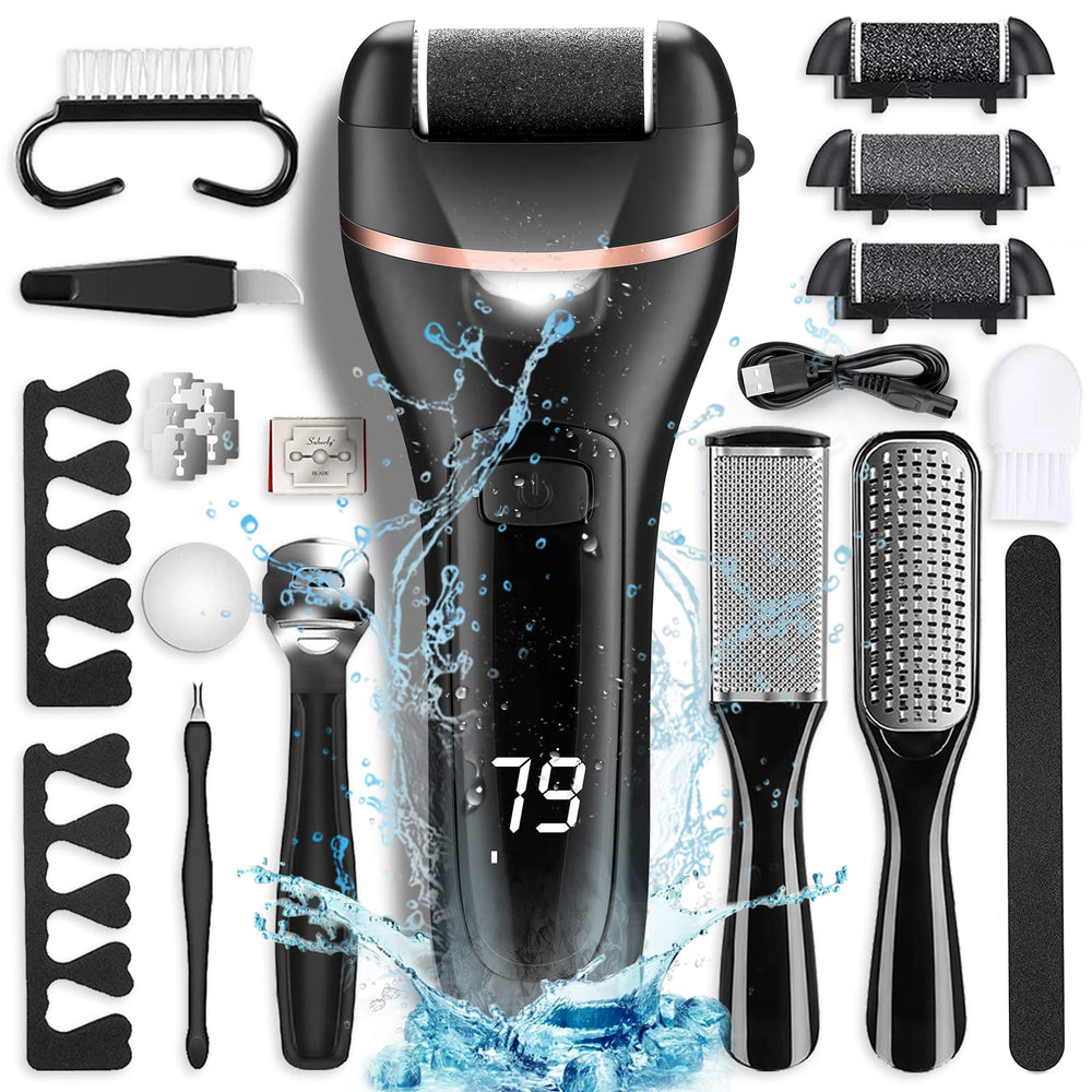OTAZWA electric foot callus remover with roller heads for smoother feet at home