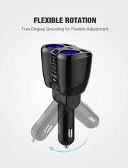Otium Type-C port on car charger for streamlined device charging.