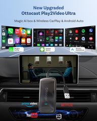 OTTOCAST Play2Video Ultra in-dash installation for quick setup.