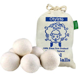 Otylzto wool dryer balls with storage bag soften fabrics naturally.