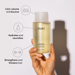 OUAI Fine Conditioner bottle—weightless hydration that boosts volume on fine hair.