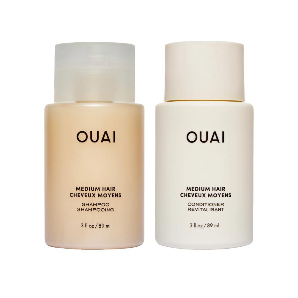 OUAI Medium Shampoo bottle for hydrating cleanse and frizz control