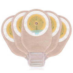 OUCHAN Carbou ostomy bag packaging highlights easy-to-use one-piece design.