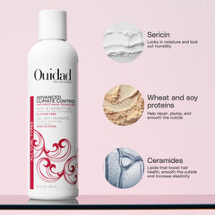 Ouidad Prime + Style Leave-In Conditioner bottle hydrates with weightless moisture and detangles