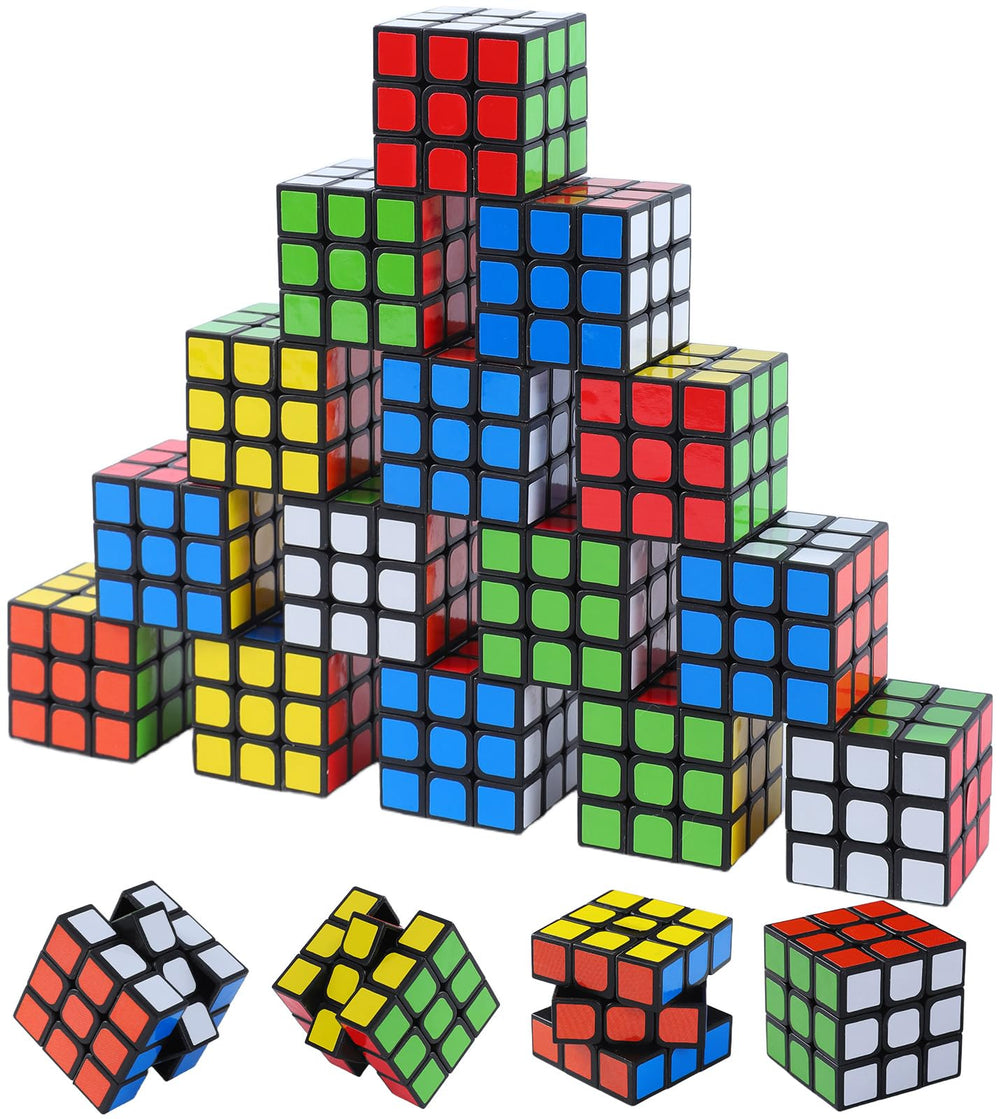 Oulores mini cube puzzle 12-pack on table, ideal for party favors and classroom prizes