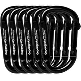 Oupeng Sky heavy-duty iron carabiner close-up showing durability and 800lbs capacity.
