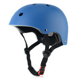 OUWOER Kids Bike Helmet blue front view for lightweight protection during rides