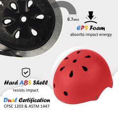 OUWOER kids bike helmet side view highlighting breathable ventilation.