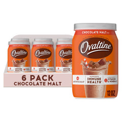 Ovaltine chocolate malt powder canister ready for family milk moments.