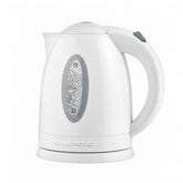 OVENTE KP72W electric kettle with locking lid for safe pouring and family use
