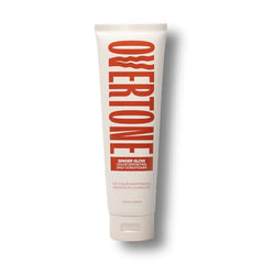 Overtone Ginger Glow jar closeup label highlights vegan, cruelty-free color care.