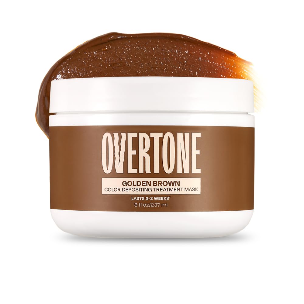 oVertone golden brown color conditioner applied for even semi-permanent coverage