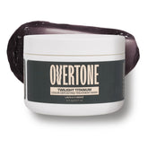 Overtone Twilight Titanium bottle front for at-home color deposit.