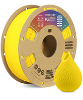 OVERTURE PLA filament neatly wound on 1kg spool in lemon yellow for smoother feeds