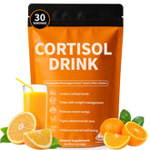 Oviaapo Cortisol Drink Powder bottle shown for quick calm during busy days.