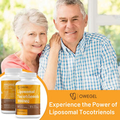 Diagram of liposomal delivery illustrating enhanced absorption concept for Owegel tocotrienols.
