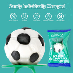 Oweiroi Soccer Ring Lollipops tropical flavor appeals to kids and adults.