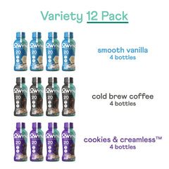 OWYN Cold Brew Coffee flavor bottle, plant-based protein for an energy-boosting snack