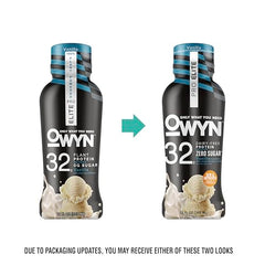 OWYN Pro Elite Vanilla bottle side view highlights zero sugar and net carbs