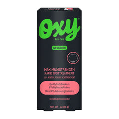 Oxy Rapid Spot Treatment bottle focused on facial blemishes for on-the-go use