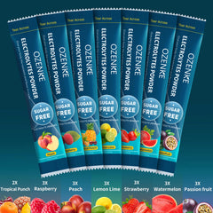 OZENKE electrolytes raspberry packet supports quick hydration on the go