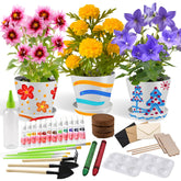 Ozzagar paint pot tray: kids decorate planters to boost creativity and fine motor skills.