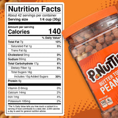 Close-up of buttery toffee coating on crisp P-Nuttles peanuts