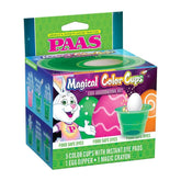 PAAS Magical Color Cups setup for easy, mess-free egg dyeing.