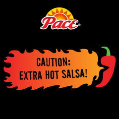 Pace salsa dip with tortilla chip and vibrant color for bold snacking.